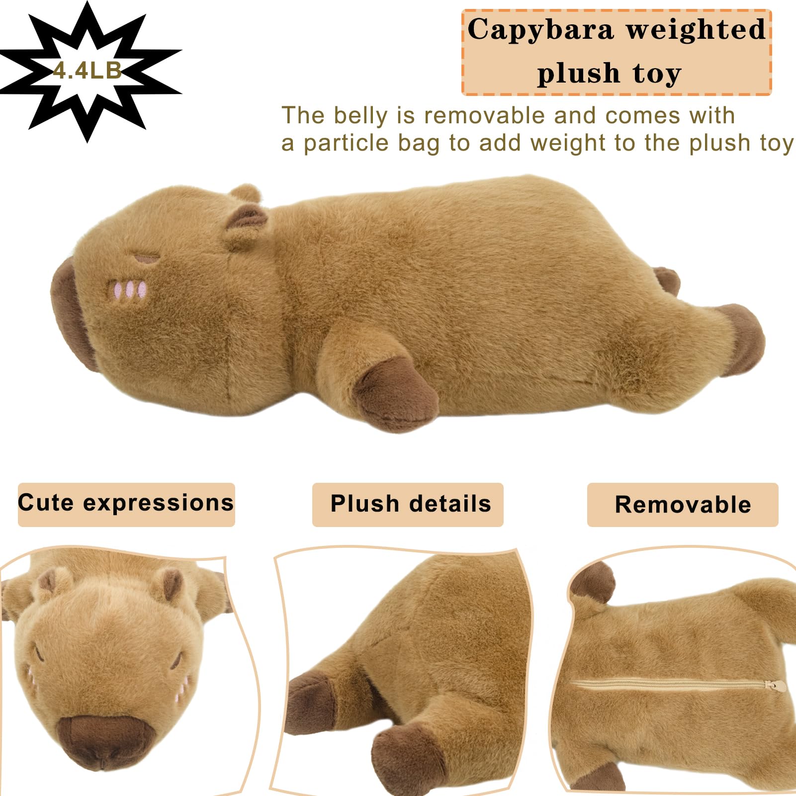 capybaraflying Capybara Weighted Plush Toy - Image 2
