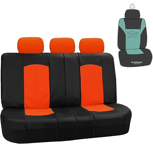 Miniatura 10 de FH GROUP - Juego completo de fundas FH-PU008114 de piel sintética perforada para asientos de auto (listas para bolsas de aire y división) - Se