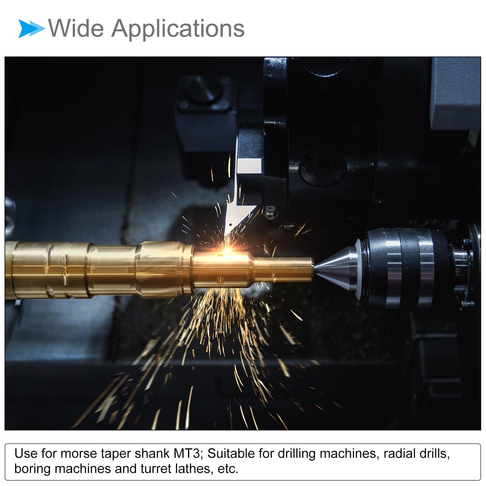 CoCud Taper Drift for Morse Taper MT3, Drift/Center Key Drill Sleeves Arbor - (Applications: for Drill Presses) - Image 3