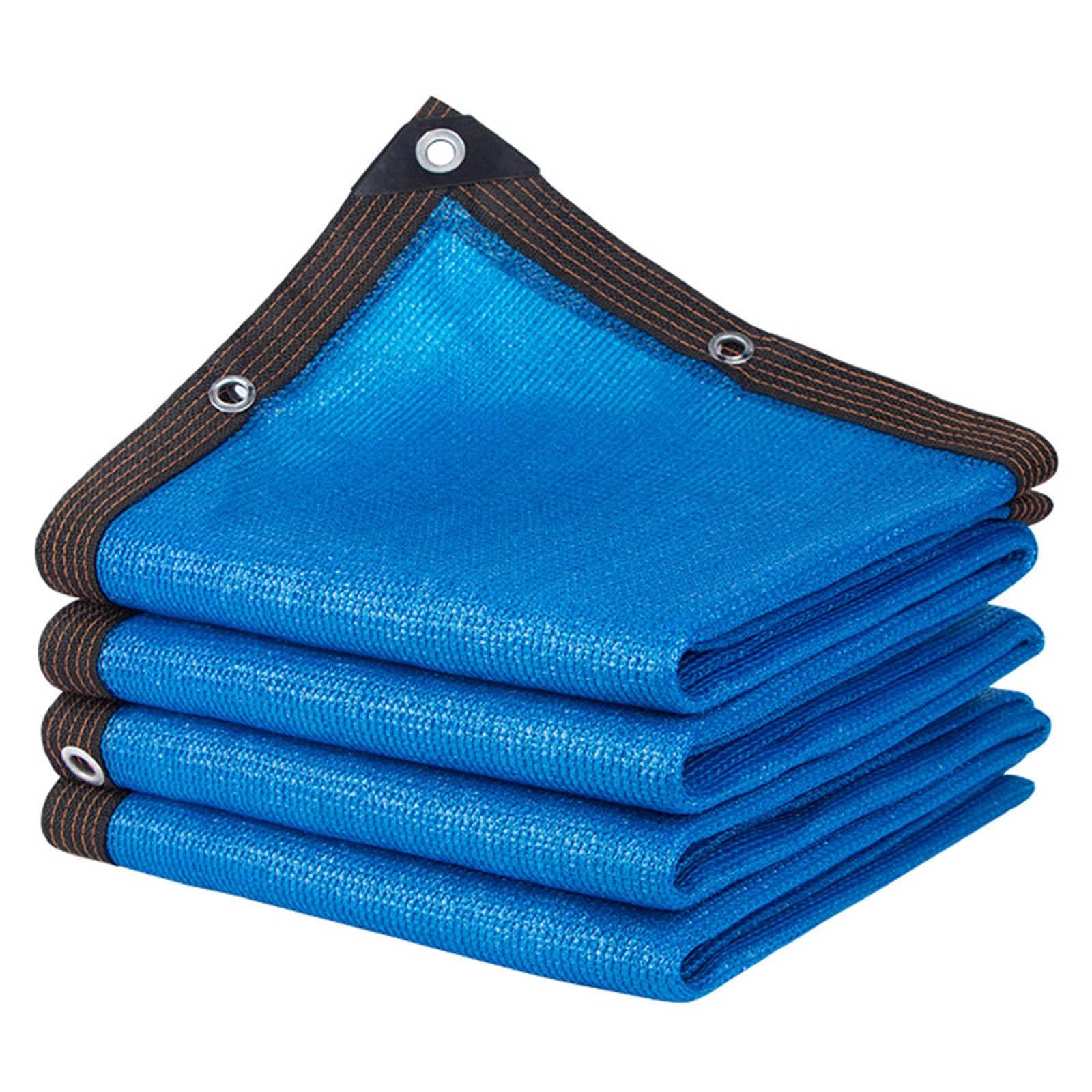 WQPMNYG Blue Shade Cloth with Grommets, 90% UV Protection for Outdoor Carports, Gardens & Patios, 1x4m to 4x10m, Sunshade Cover.
