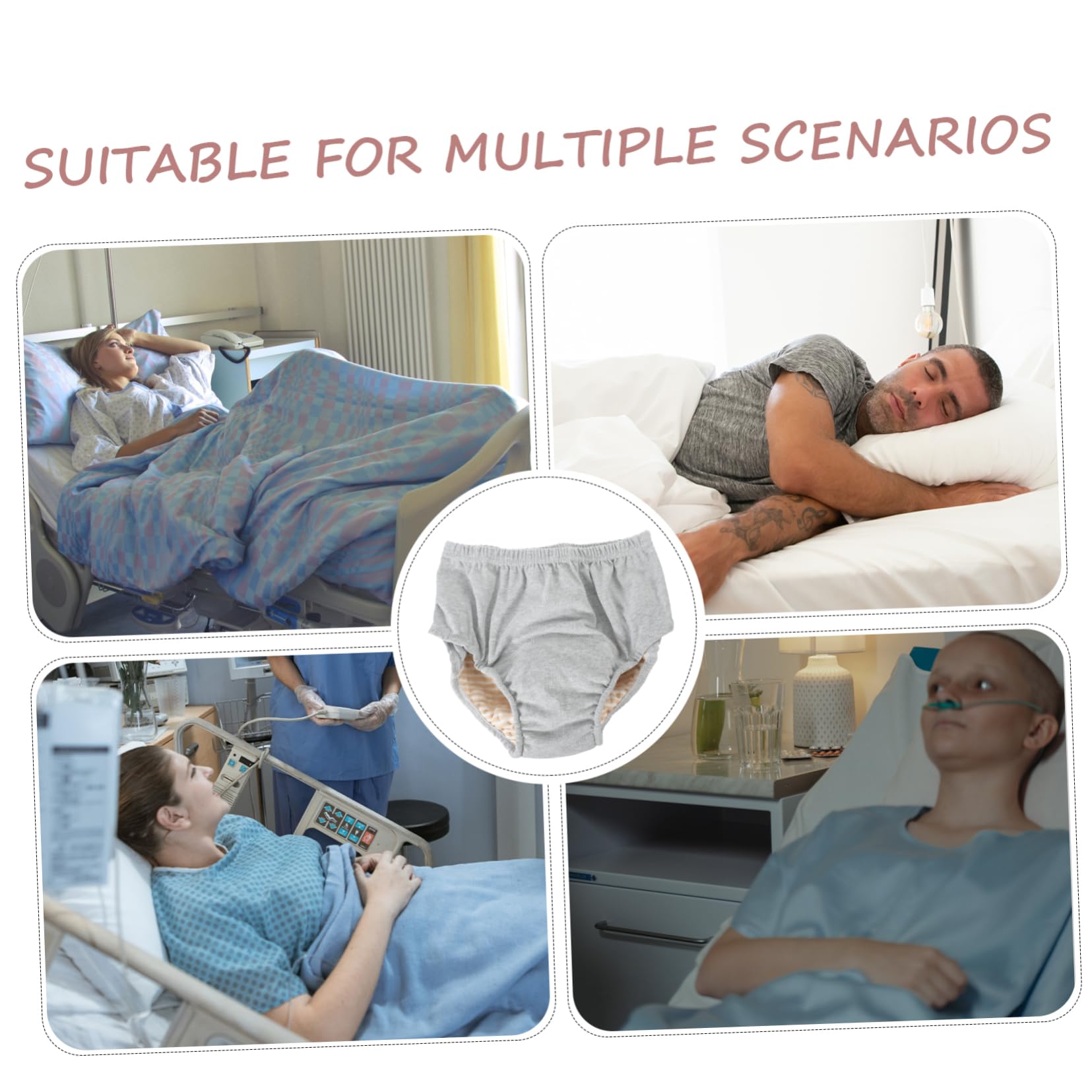 SOESFOUFU Elderly Diaper Adult Diaper for Hospital Leakproof Underwear for Women Soft Breathable