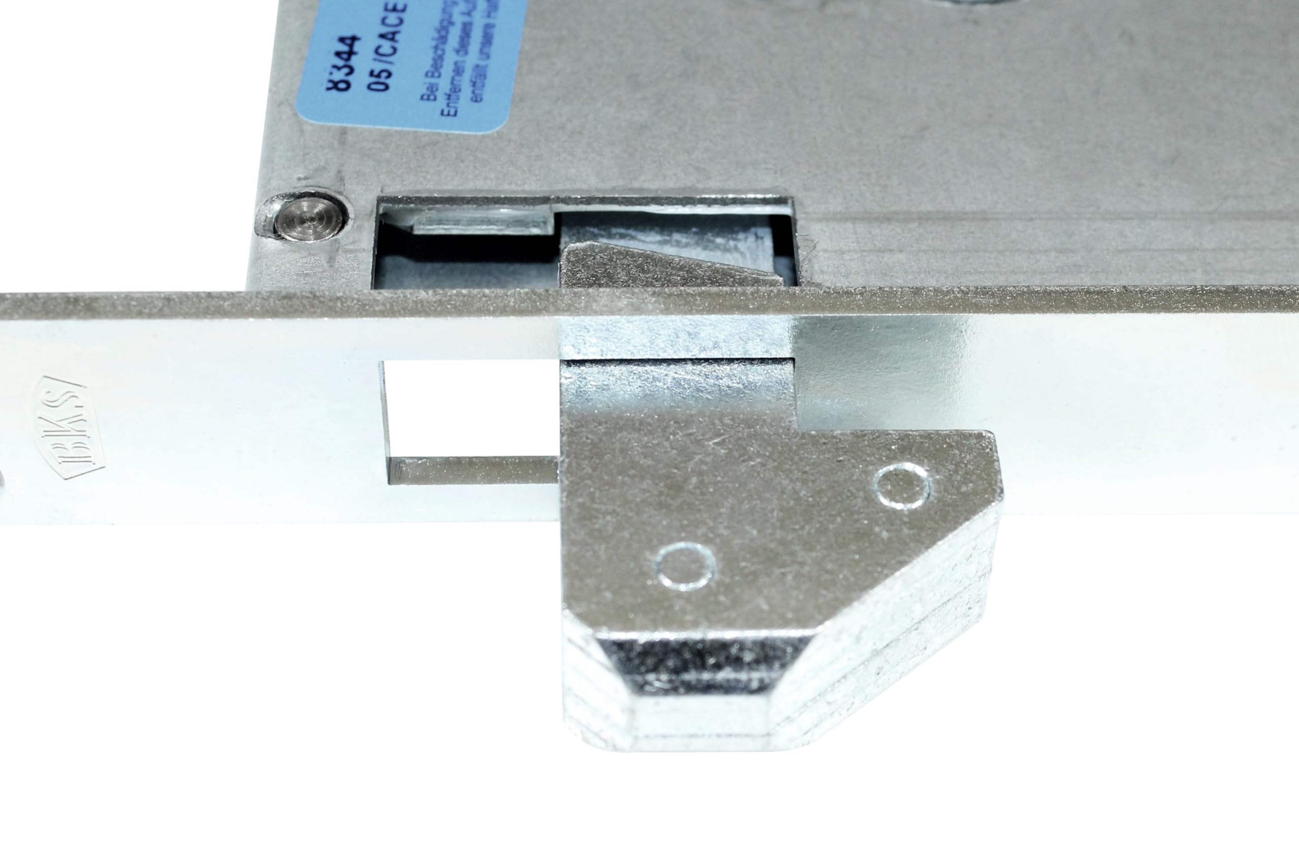 BKS Schiebetürschloss Massive Ausführung mit hebender Hakenfalle Dornmaß: 55mm, Stulp: 24 x 260mm Eckig incl. SN-TEC Montageset