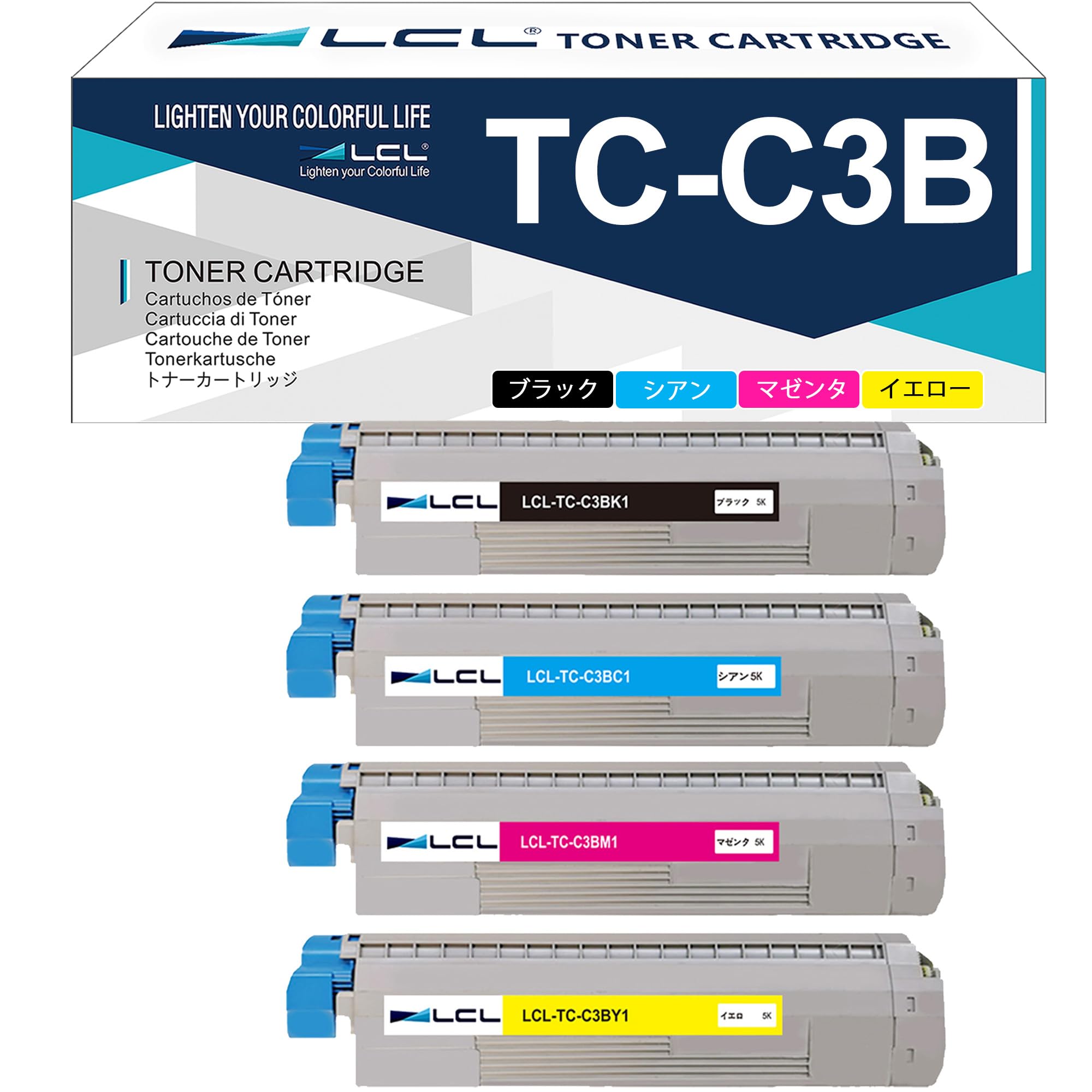 Amazon | LCL OKI用 TC-C3B TC-C3BK1 TC-C3BC1 TC-C3BM1 TC-C3BY1