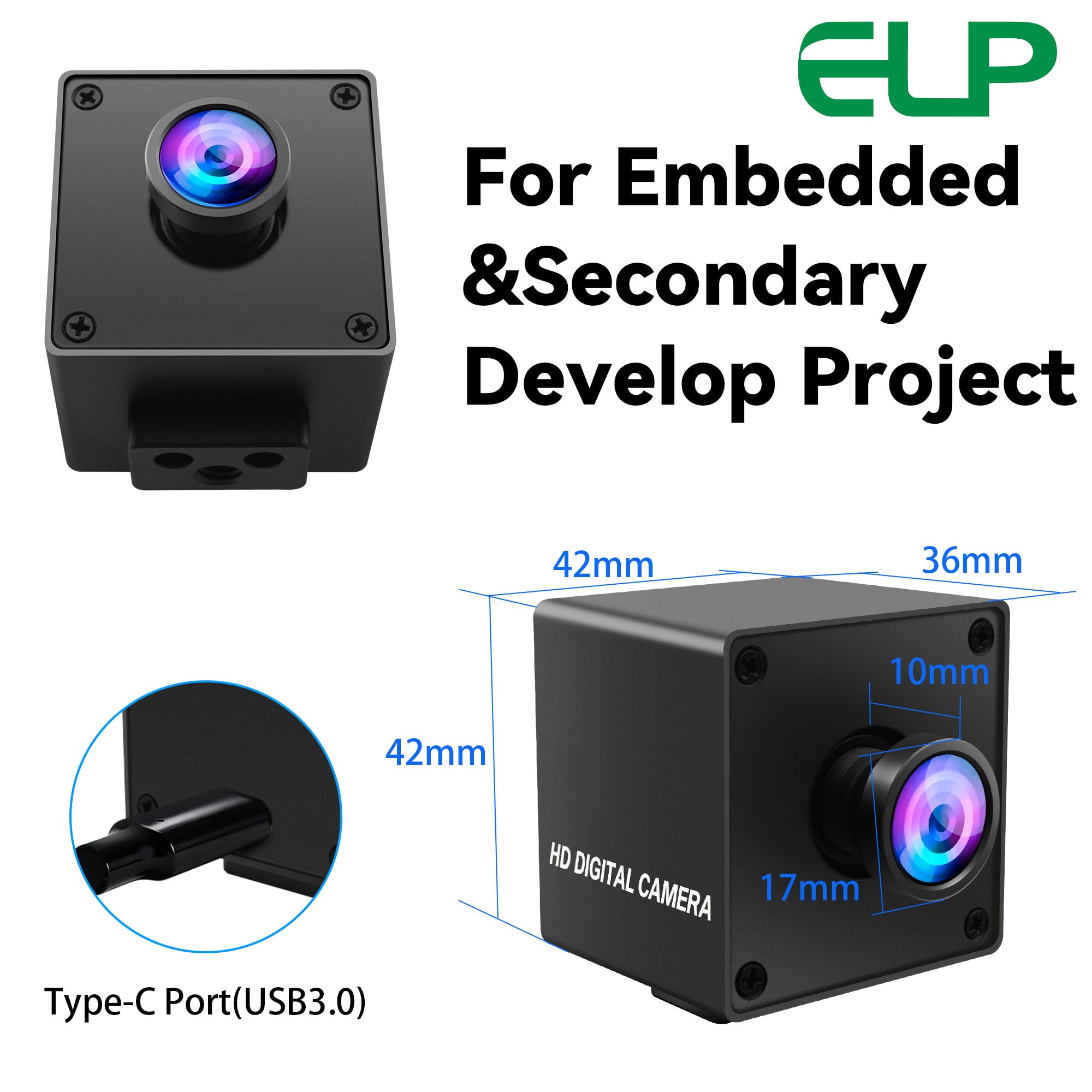 Amazon.co.jp: ELP 高速グローバルシャッター USB3.0 カメラ