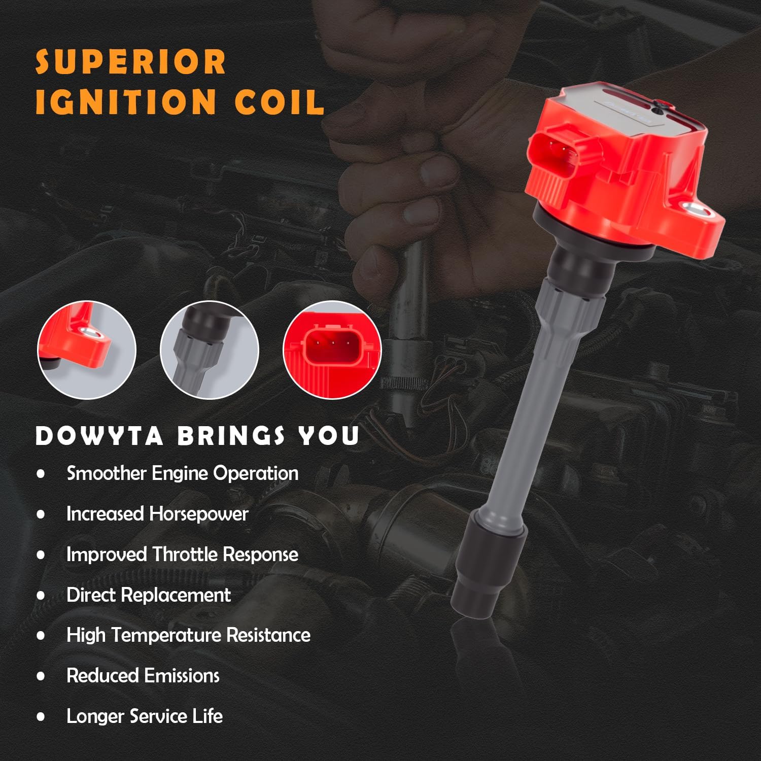 Set of 4 Upgraded Ignition Coil Pack and Spark Plugs fits for 2016 2017 2018 2019 2020 Honda Civic, 2015-2019 Honda Fit 1.5L 2.0L L4 Naturally Aspirated Replaces UF749