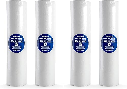 Miniatura 6 de Hydronix SDC-25-1005 Cartucho de filtro de agua de sedimentos de ósmosis inversa RO para toda la casa 2.5" x 10" - 5 micrones (paquete de 2)