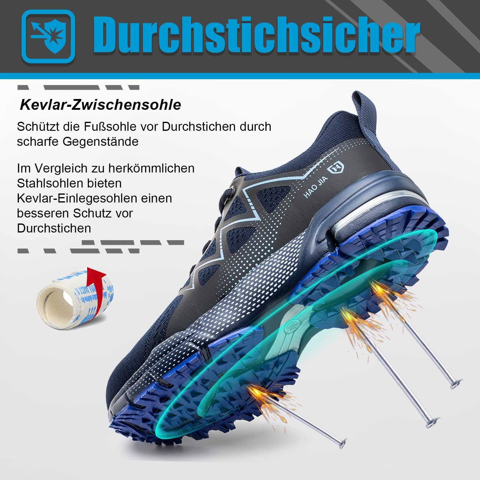 Chaussures de Sécurité Hommes Femmes Légère Respirante Basket Securite Confortable Antidérapante Chaussures de Travail Embout en Acier 37-47EU