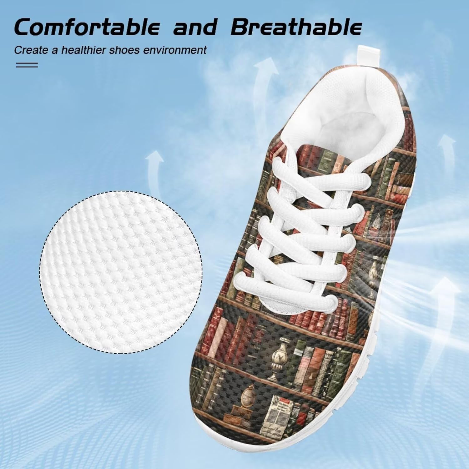 Funnydude Funny Print Girls Tennis Shoes Kid Lightweight Sneakers Comfortable Shoes