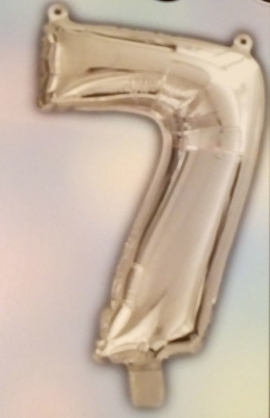 'Balloon Number 7 43 cm Air Balloons Celebration Deco Birthday Fete Suitable for Helium EU product from Saxony