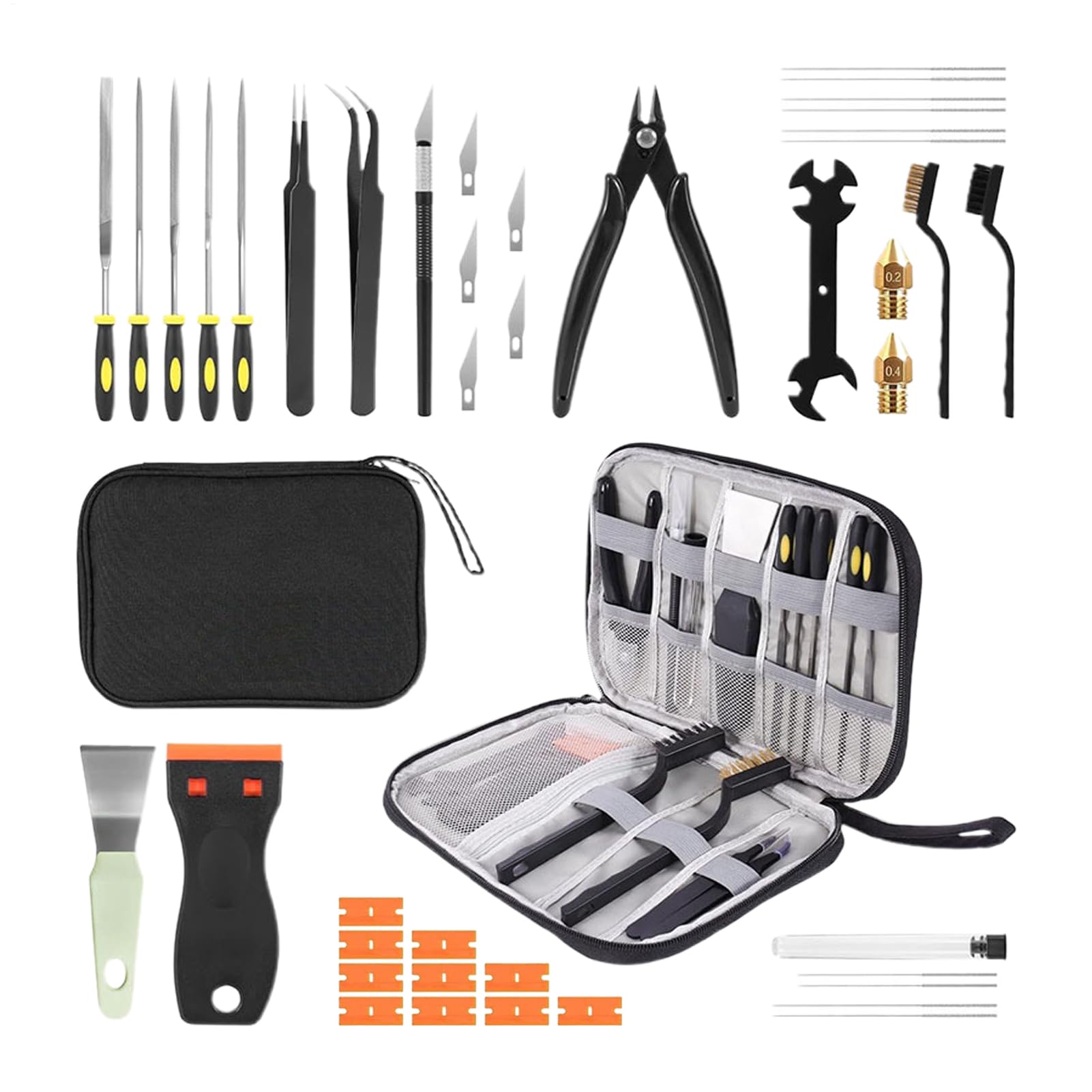 3D Printing Tool Kit,34-pieces Maintenance Cleaner Set - Tools for 3D Printing,for Business Offices Repair Personnel Home Repairs Workshop