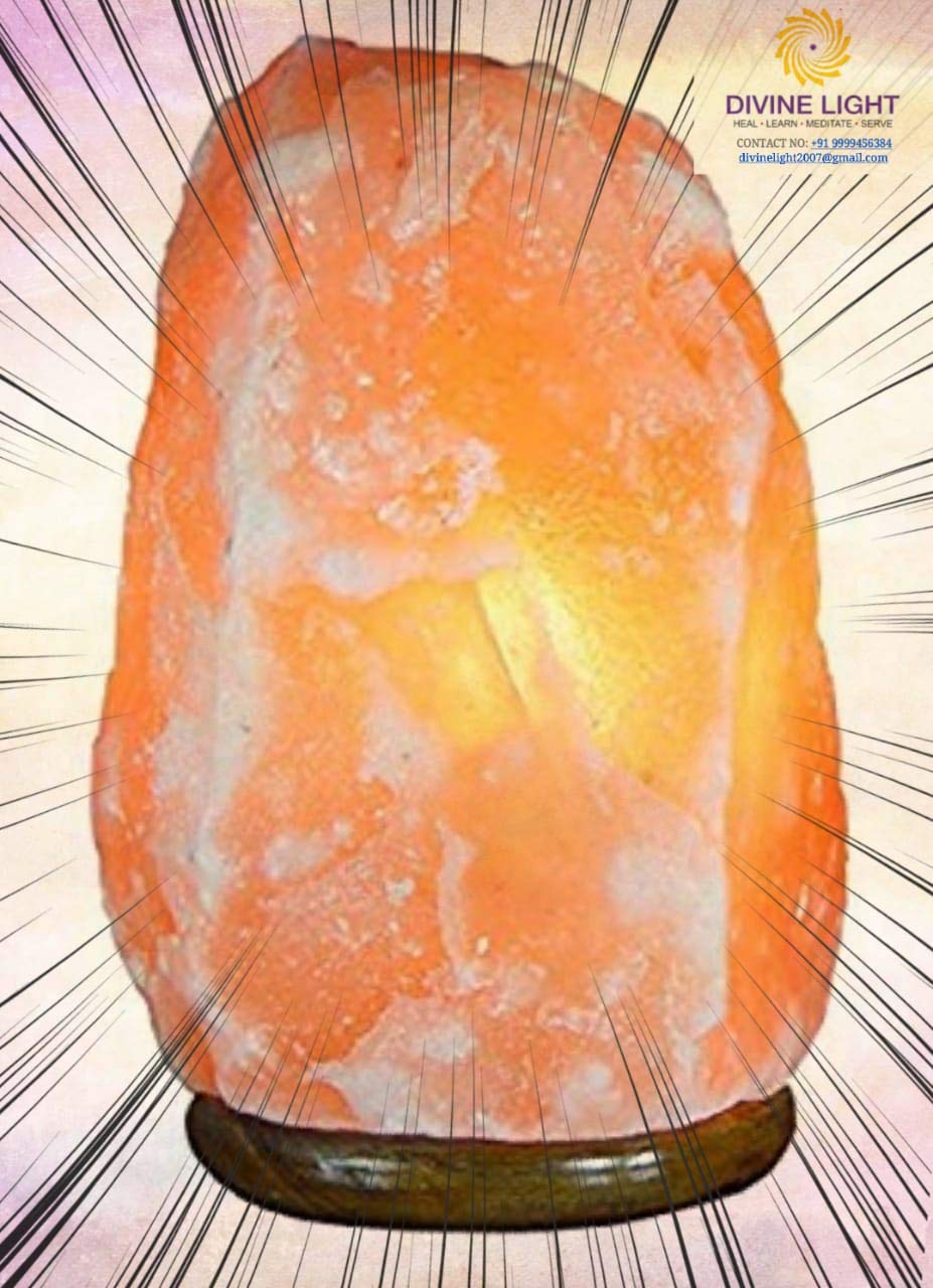 PSC Divine Light Natural Shape Himalayan Rock Salt LAMP (1-2 KG), for Healing, FENG Shui, VAASTU, Home Decor