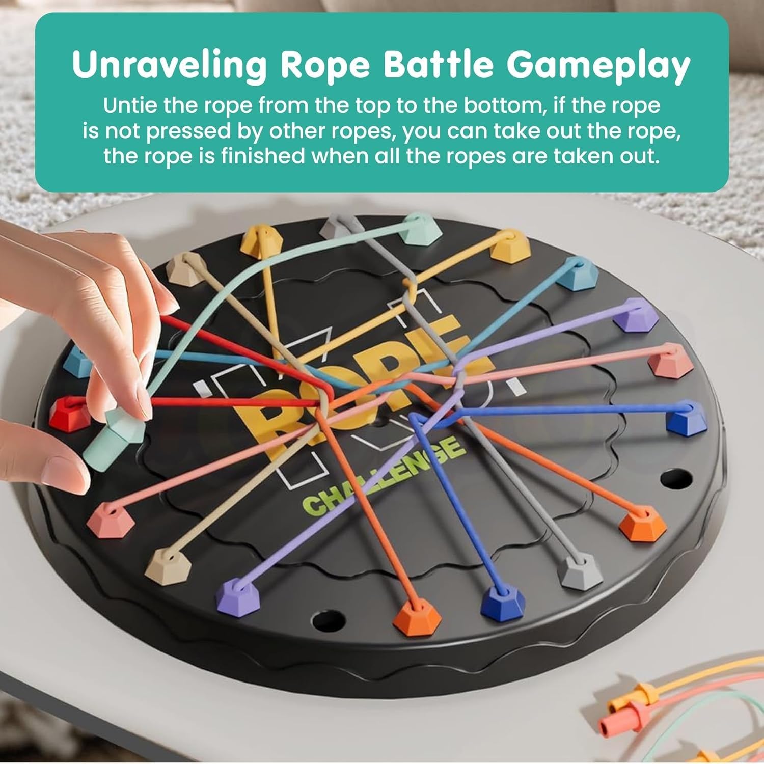 POTLID Rope Untangling Puzzle Game 10-in-1 Brain Teaser Set for Kids & Adults | Twisted Rope Logic Challenge Toy | Educational Strategy Puzzle for Family, Travel & Party Fun 3