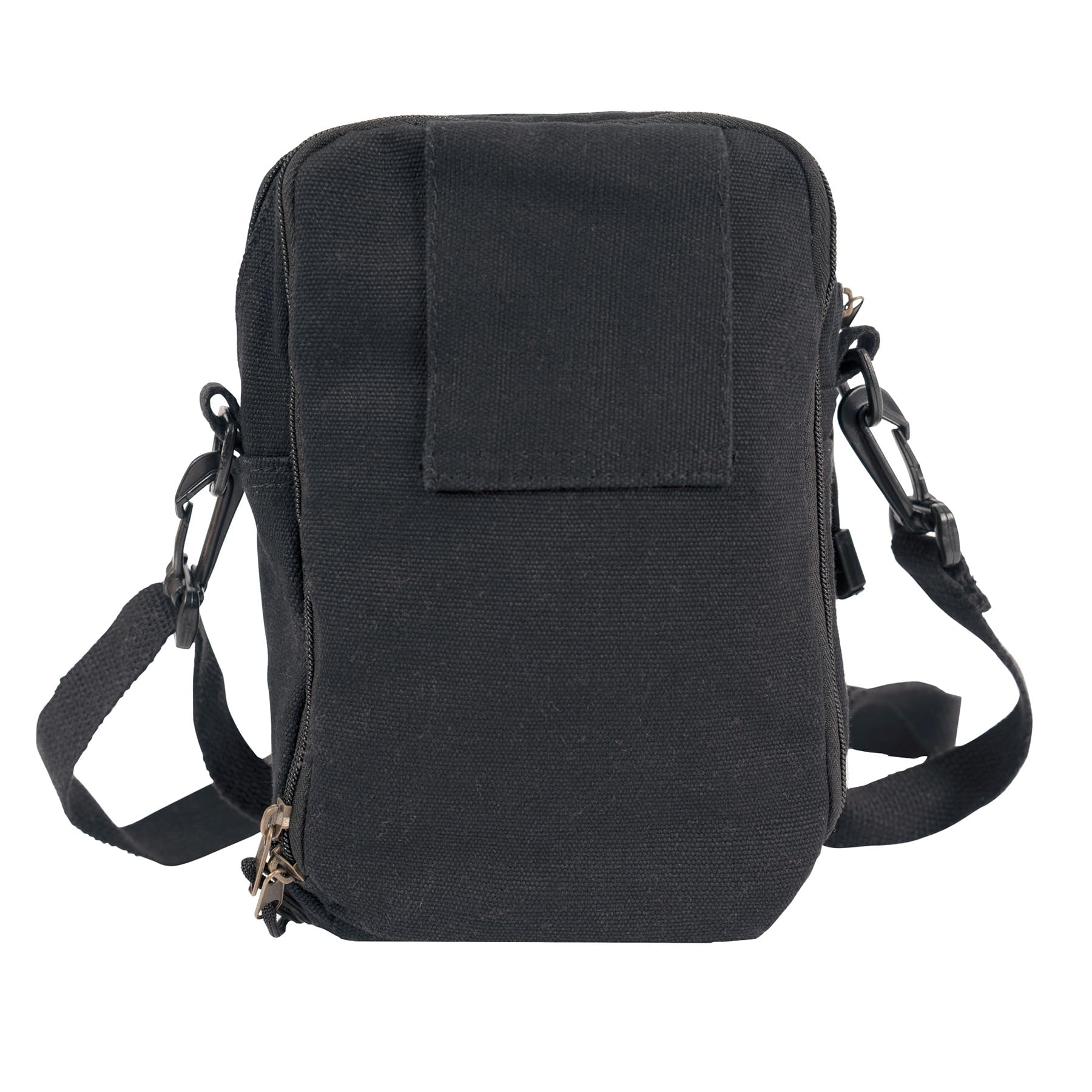 Bolsa de viaje de lona clásica pesada para pasaporte, Negro - 2