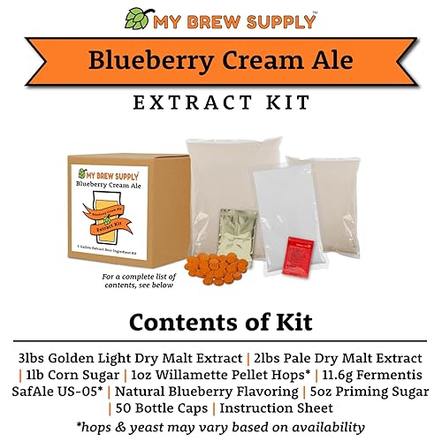 Miniatura 37 de My Brew Supply Kit de extracto de Summer Ale Extracto de malta seca Golden Light, Trigo y Pilsen Naranja amarga y cáscara de limón Grano
