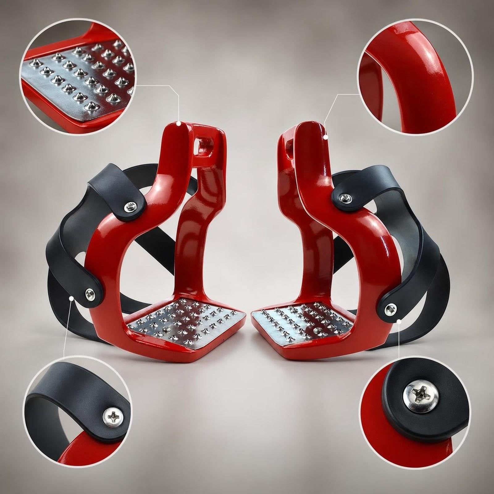 Estribos para Montar, Jaula Resistencia, Soporte para los pies, Silla Montar Aluminio Ligera y Resistente para Deportes ecuestres