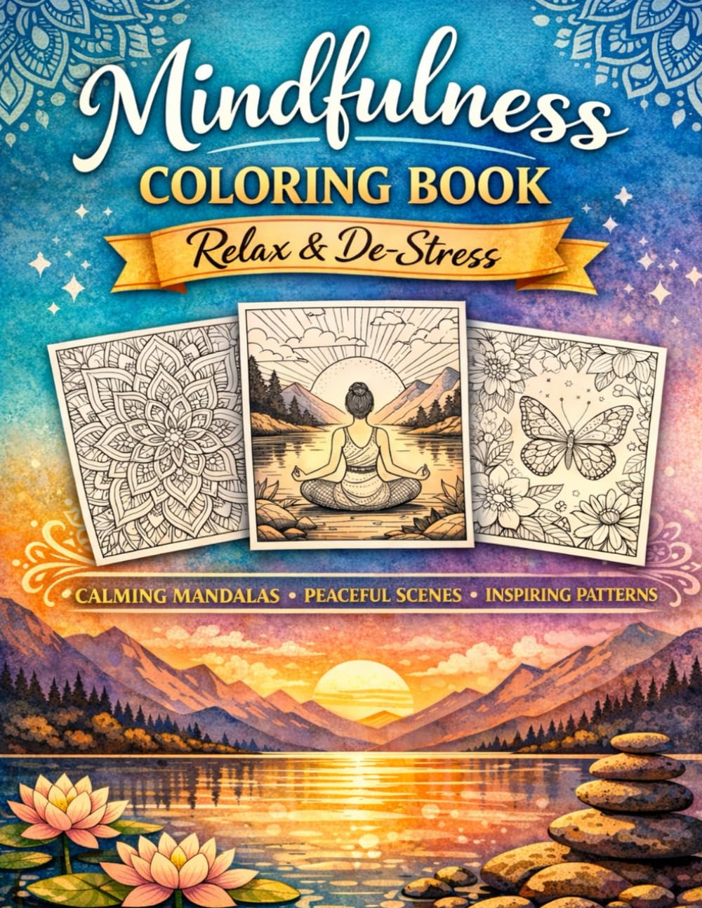 Mindfulness Coloring Book: Relax & De-Stress: More Than 30 Mindfulness Designs for Stress Relief and Relaxation (Mindful Escape Coloring Collection)