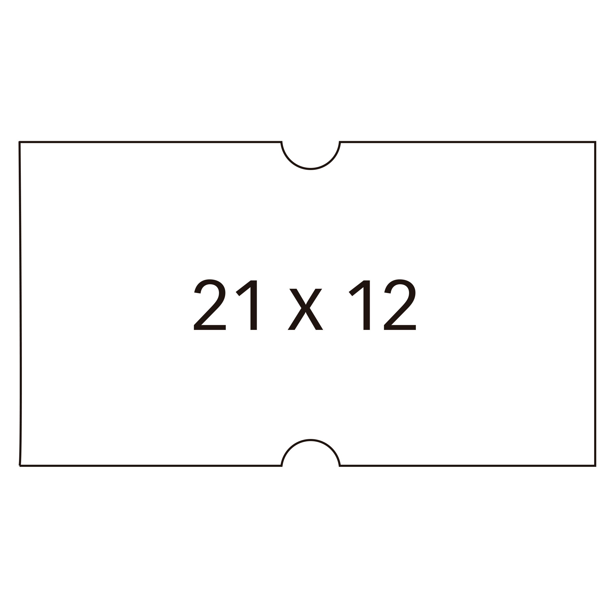 APLI100910 Perm Label for 21 x 12mm Gun (Pack of 1000 Labels)