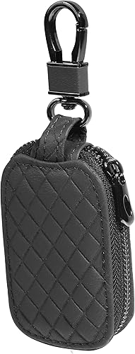 Miniatura 1 de Funda para llave de automóvil, soporte para llavero, funda protectora de llavero de cuero auténtico, accesorios de automóvil, funda para llave