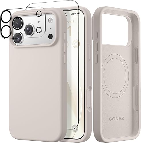 Miniatura 31 de GONEZ Funda magnética para iPhone 12 / 12 Pro, compatible con MagSafe, [protector de pantalla + protector de lente de cámara], funda protectora
