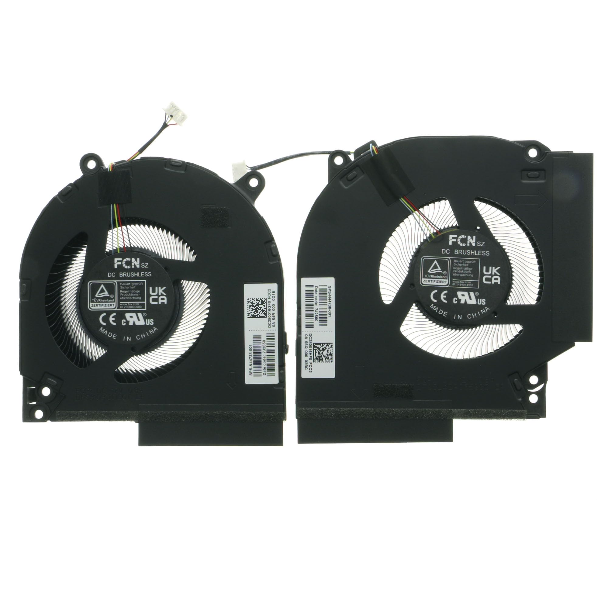 Ventilador de refrigeración de CPU y GPU N44738-001 de repuesto para HP 16-R 16-WD 16-S 16-XD 16-AE (CPU y ventilador de GPU)