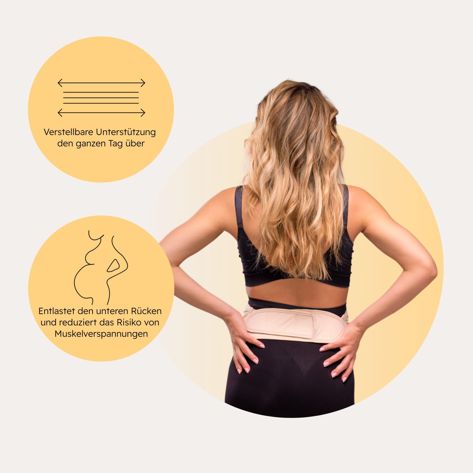 Carriwell Donne Leggings Gravidanza Di Supporto, Pantaloni Di Maternità Confortevoli Con Ventre Inserto, Allevia Il Dolore Durante La Gravidanza, Traspirante[Nero][Piccolo medio]