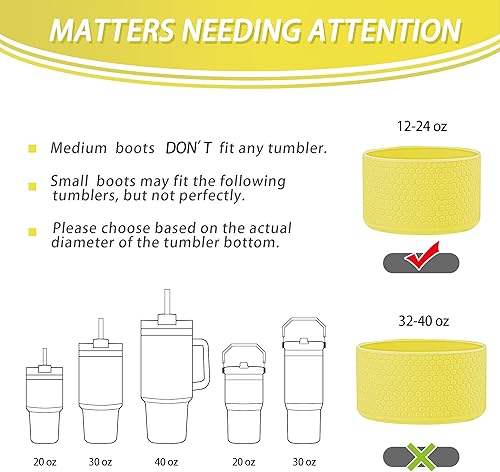 Miniatura 3 de Vmini Funda para vasobotella, compatible con Stanley, Hydro Flask y más botellas de agua, funda de silicona inferior antideslizante con textura de