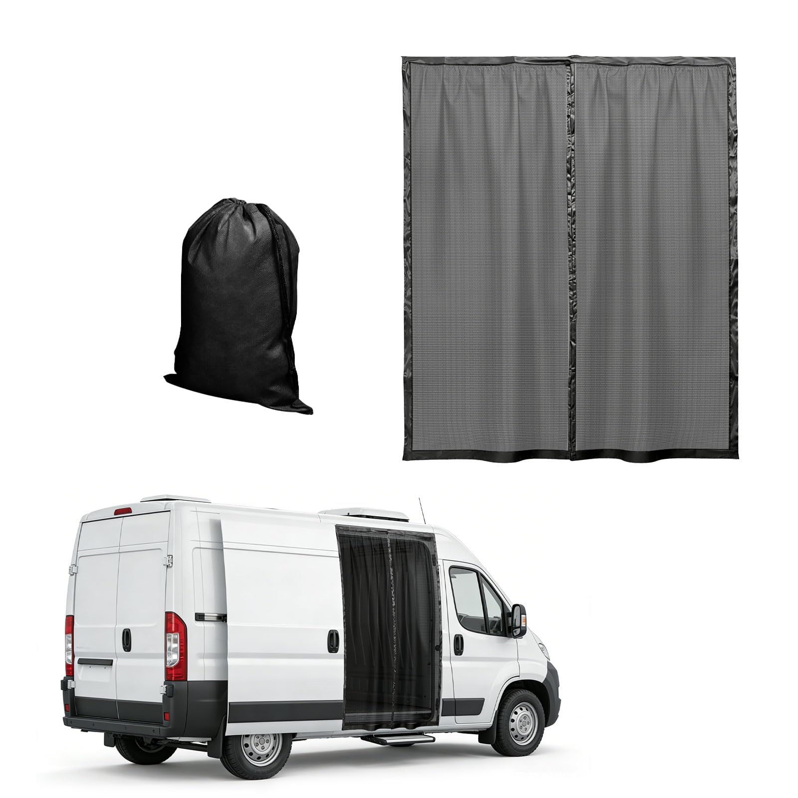 Moustiquaire magnétique fourgonnette 180x150 camping-car Ducato Sprinter Transit