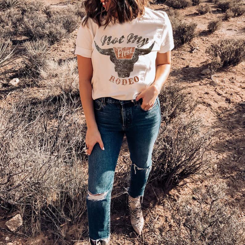 Let 'er Rip Cowboy T-Shirt Tee Women Casual Country Music Short Sleeve Tees Tops3