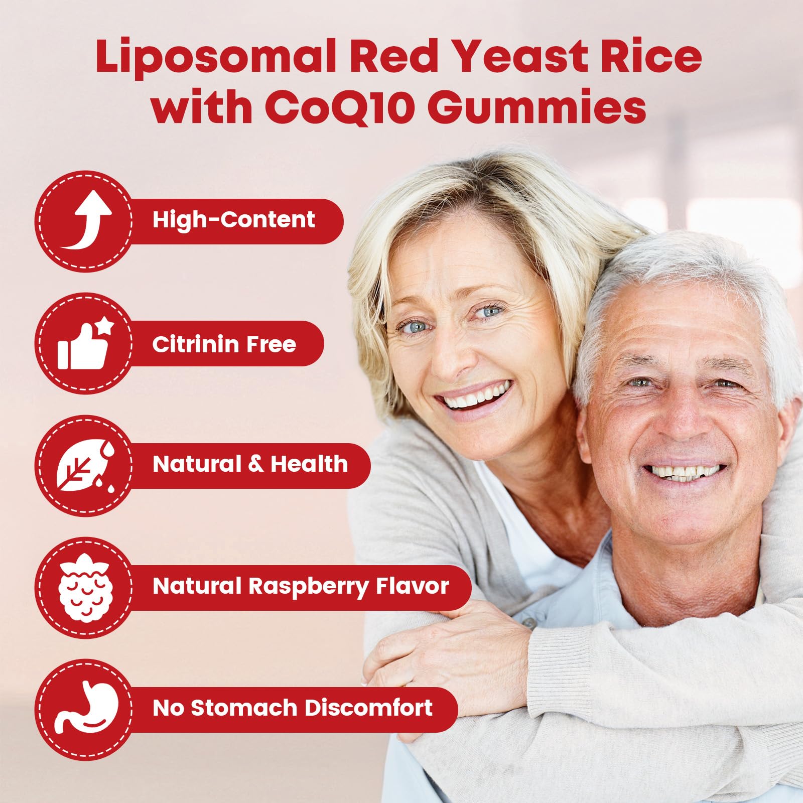 Red Yeast Rice with Coq10 Gummies, Cholesterol & Heart Health Support-60 Ct — Amazon image 7