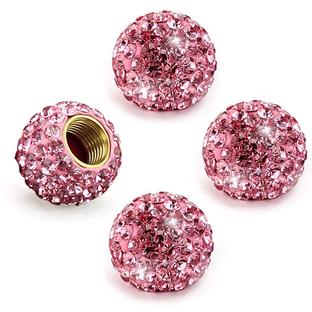 4 Pz Coperchi Valvole Per Pneumatici/Ruote Bling Diamante Auto Camion
