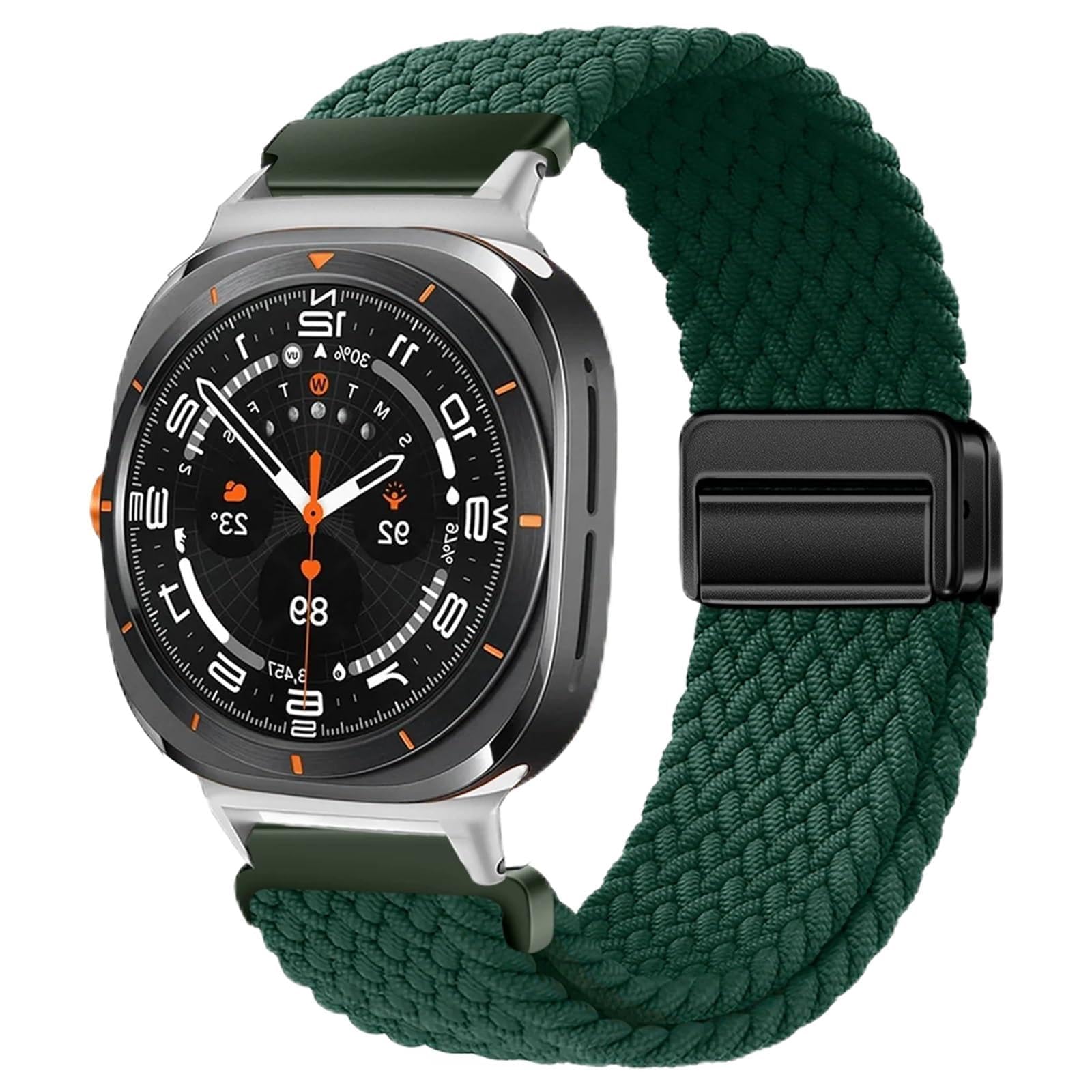 JDIME Cinturino Per Galaxy Watch Ultra Strap 47mm Accessori Bracciale sportivo intrecciato in nylon magnetico Correa Galaxy Watch 7 Ultra Band