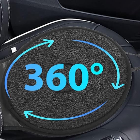 360 Rotating Car Seat Cushion | Swivel Car Seat Cushion For Disabled Elderly | 15.7 Cushions | No-Slip Swivel Cars Seats For Elderly Support | Ergonomically Design Portable Chair Assist