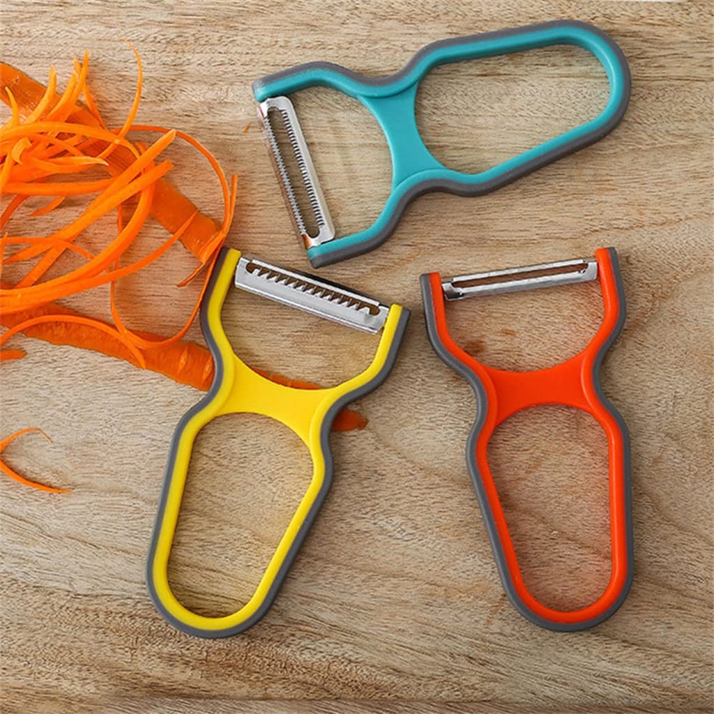 JFDBGU 3 Pieces Vegetable Peeler Set Potato Slicer Cabbage Grater Fruit Peeler(B)