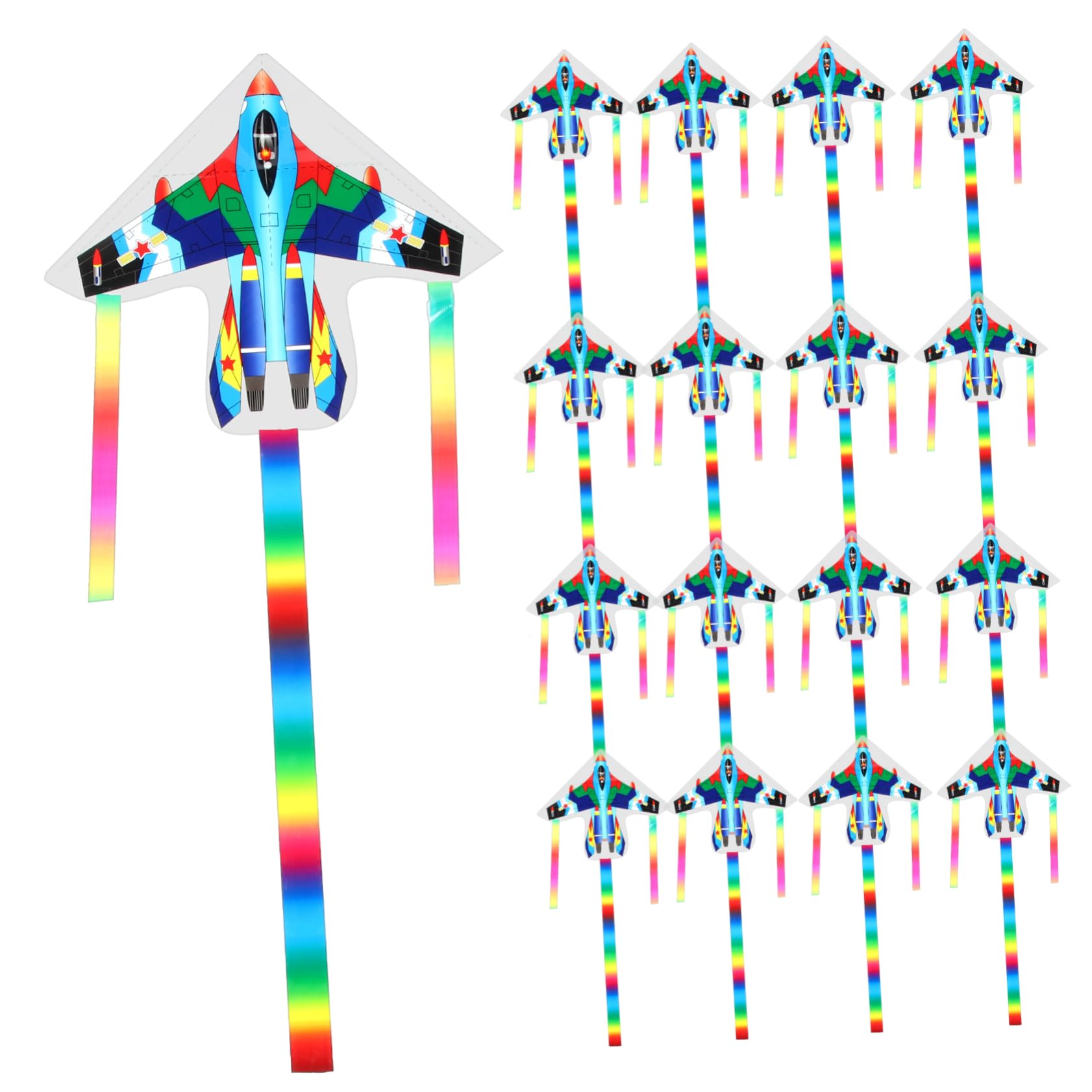 BESPORTBLE 20Pcs Cartoon Kites for Easy to Fly Outdoor Dynamic Plaything for Garden and Beach Fun Lightweight and Design