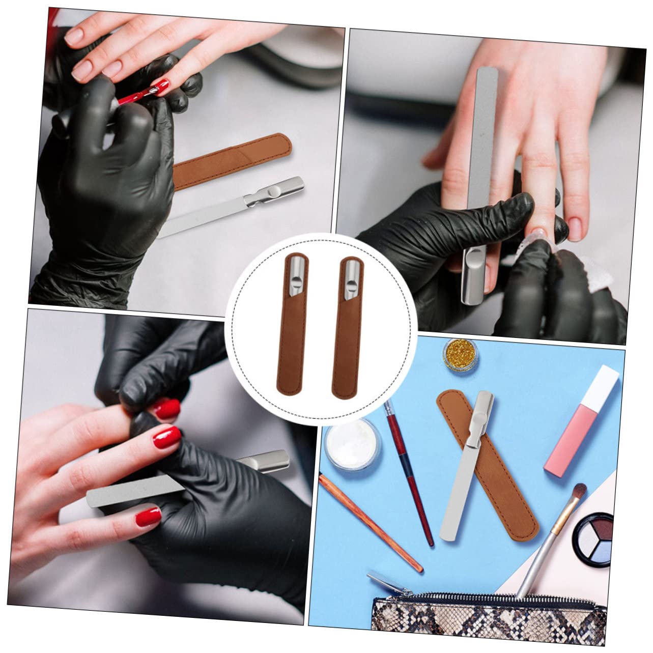 FRCOLOR 6sets Unghie Inossidabile Con Custodia Utensili Per Manicure e Pedicure Resistente e Facile Usare Per Unghie e