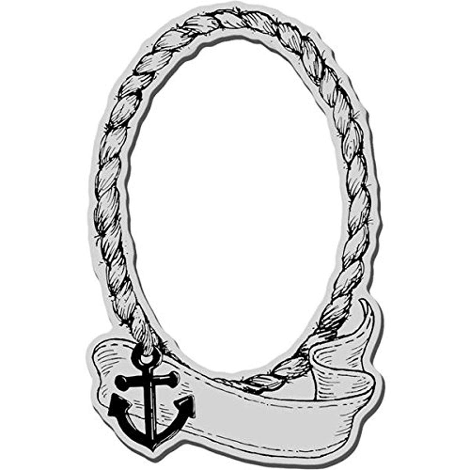 Stampendous Cling Rubber Stamp, 5.5 by 4.5-Inch, Rope Frame