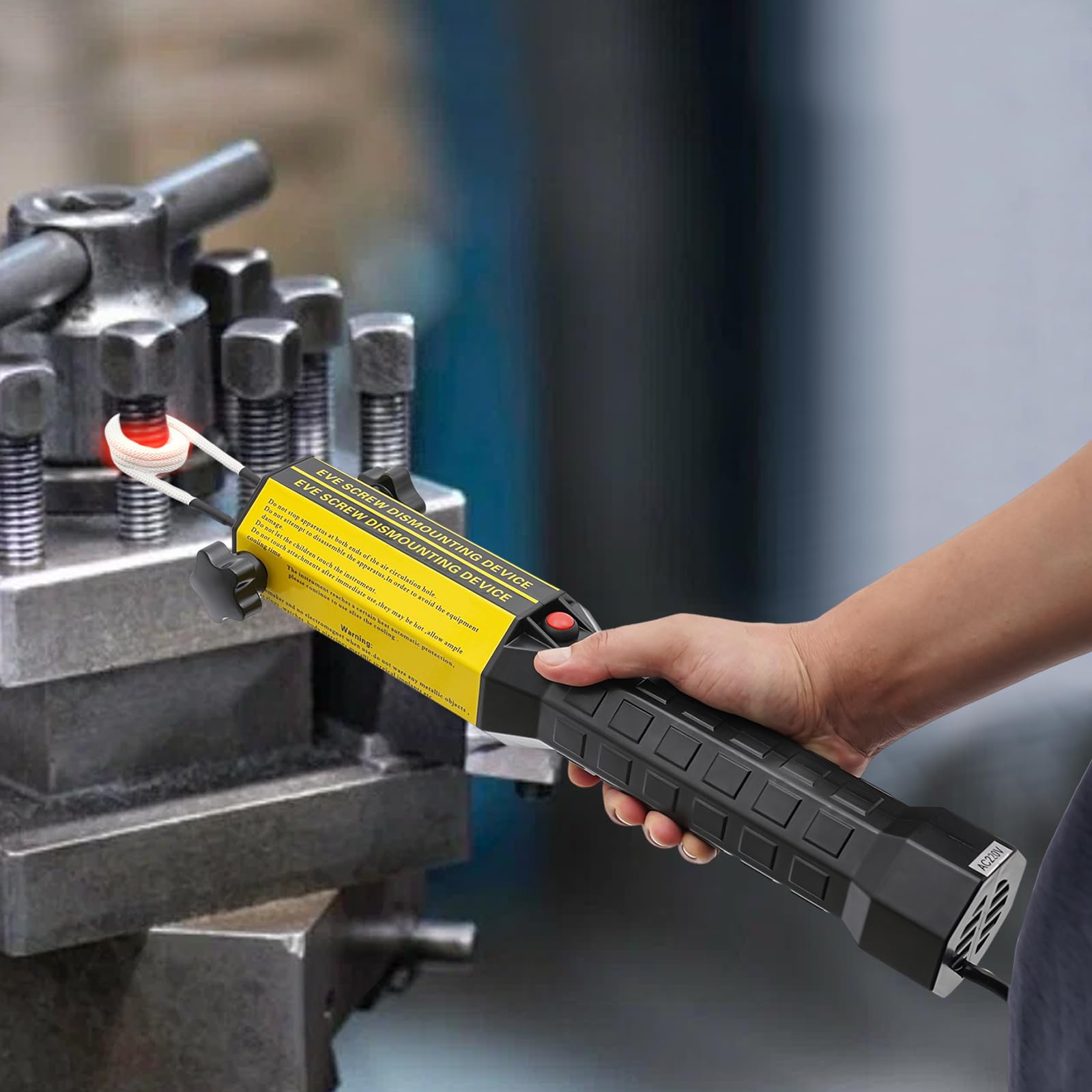 Calefactor magnético de inducción de 220 V, desenroscable de tornillos, calefactor de inducción sin llamas, dispositivo de calefacción por inducción mini magnético