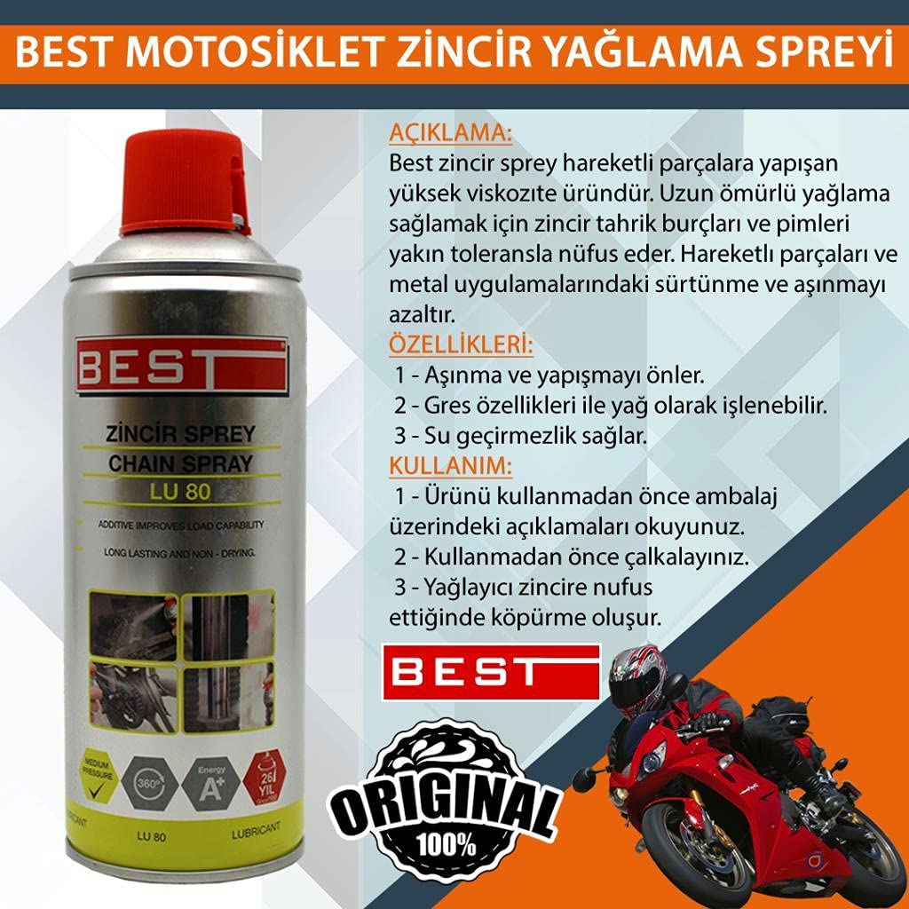 Best zincir yağı sprey 400ml. lu80