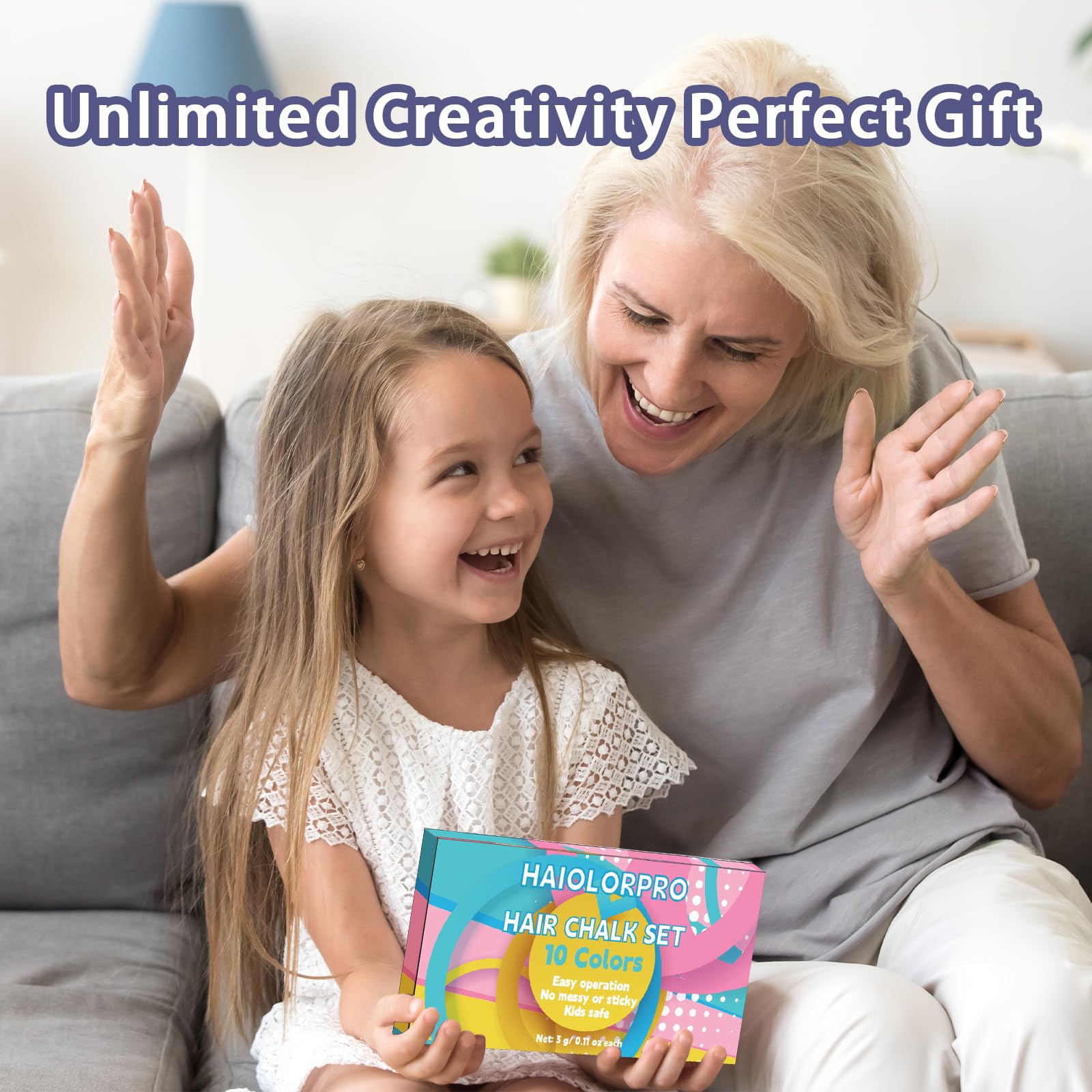 HaiolorPro 10 gessetti per capelli per ragazze e bambine