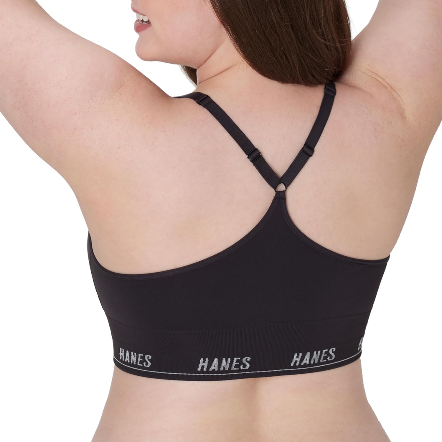 Hanes Womens Moves Seamless Triangle Wireless Bra, 360° Flex Light Support Pullover Bra, Odor Control, 2-Pack - Image 3