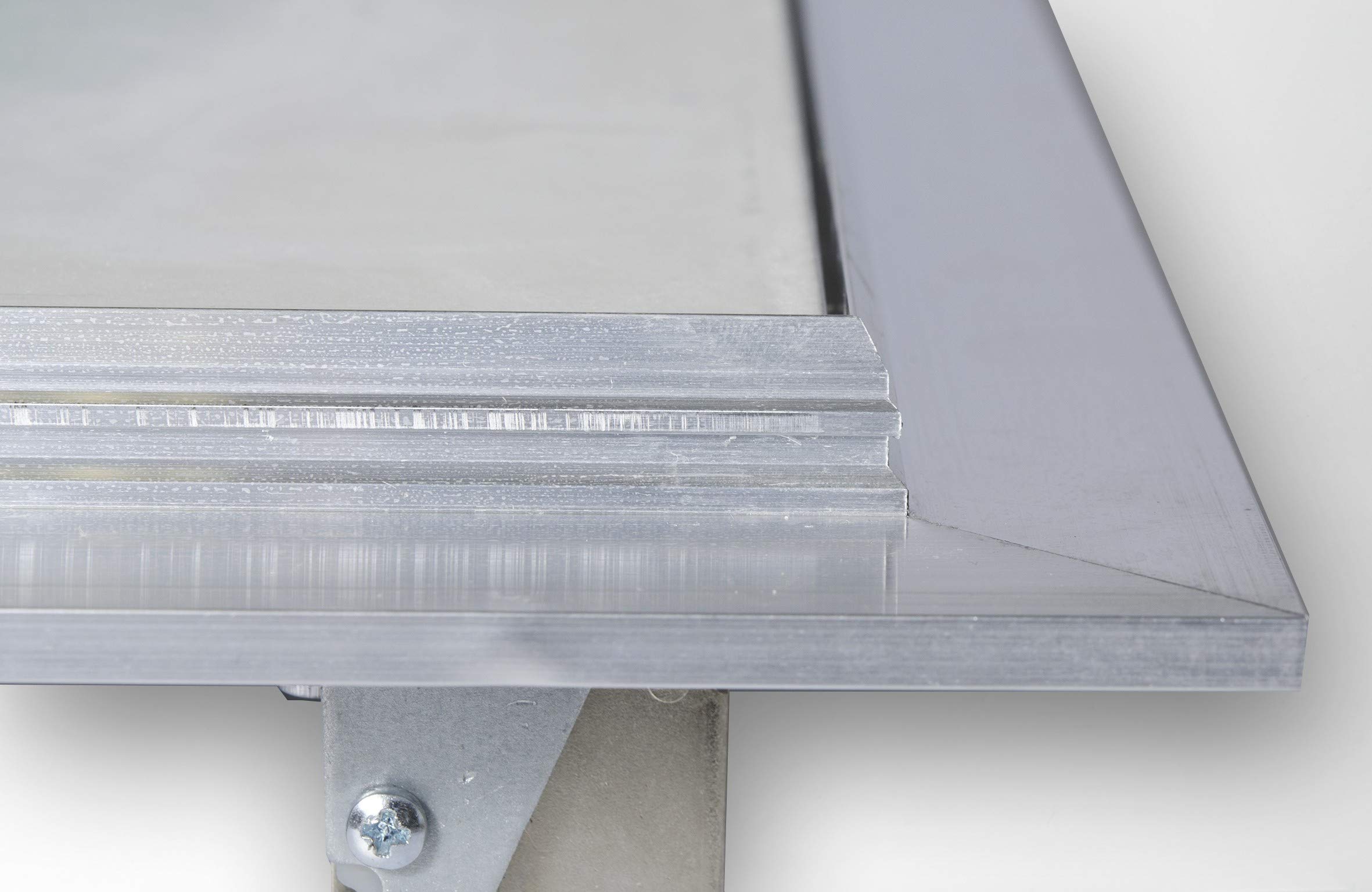 AKIFIX NAMCP04025DLTLA - Botella de inspección de cartón yeso, con marco de aluminio, serie Top Lux Simple25 en apoyo, placa de 25 mm, tamaño estándar, 60 x 60 cm