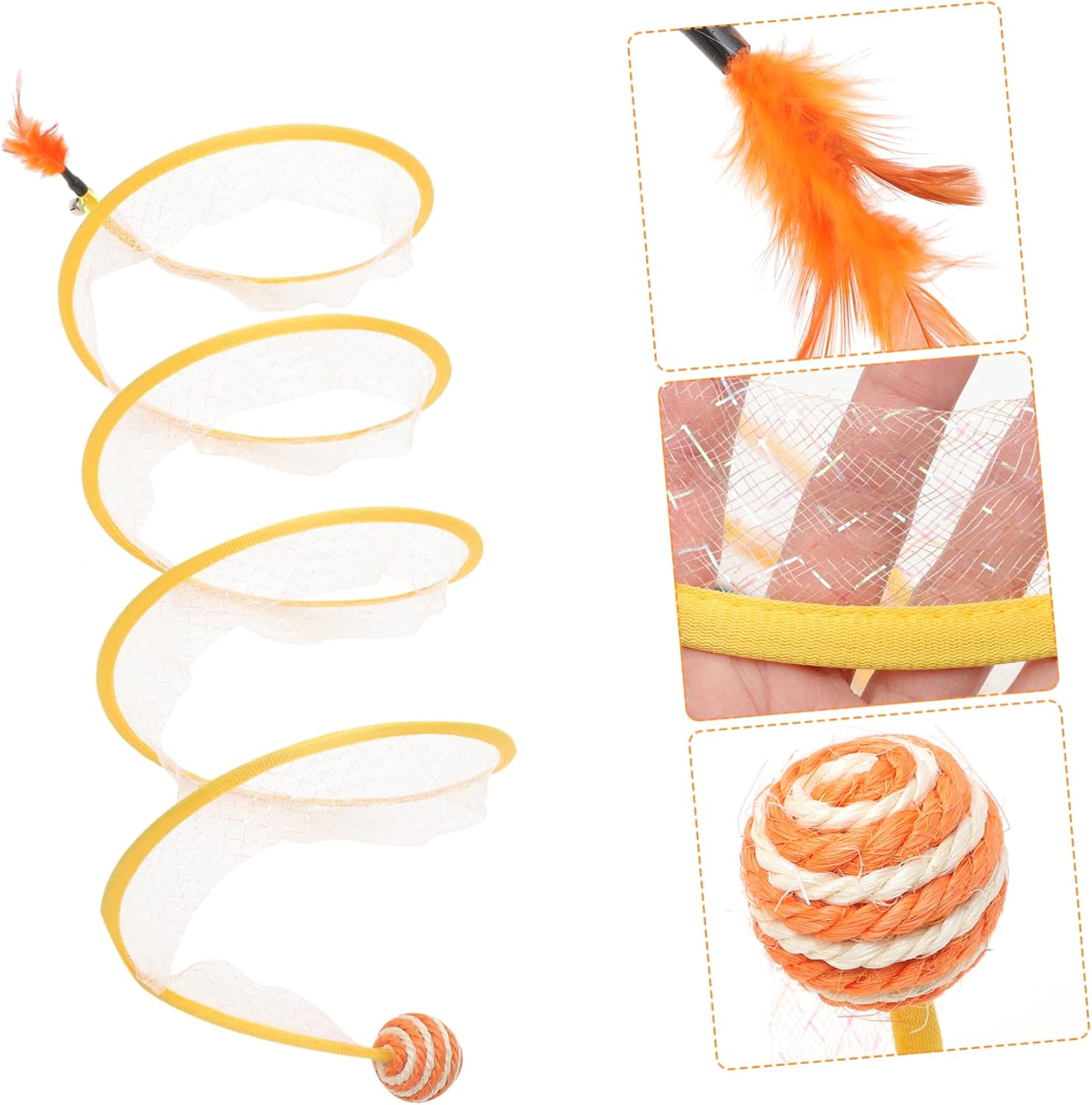 Mipcase 4pcs Interactive Cat Tunnel Toy Fun Kicking Accessory for Indoor Cats and Kittens for Playtime and Exercise Random Included