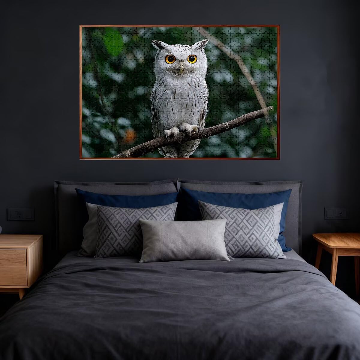 Puzzle 1500 sztuk sowa, puzzle dla dorosłych zwierzęta, puzzle 1500 sztuk dla dorosłych, drewniane puzzle z pudełkiem prezentowym, klasyczne puzzle dla całej rodziny, oryginalne prezenty dla mężczyzn