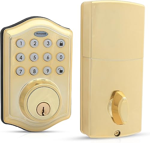 Miniatura 8 de Honeywell Cajas fuertes y cerraduras de puerta – Cerradura de puerta de entrada sin llave con teclado electrónico inteligente – Fácil instalación y