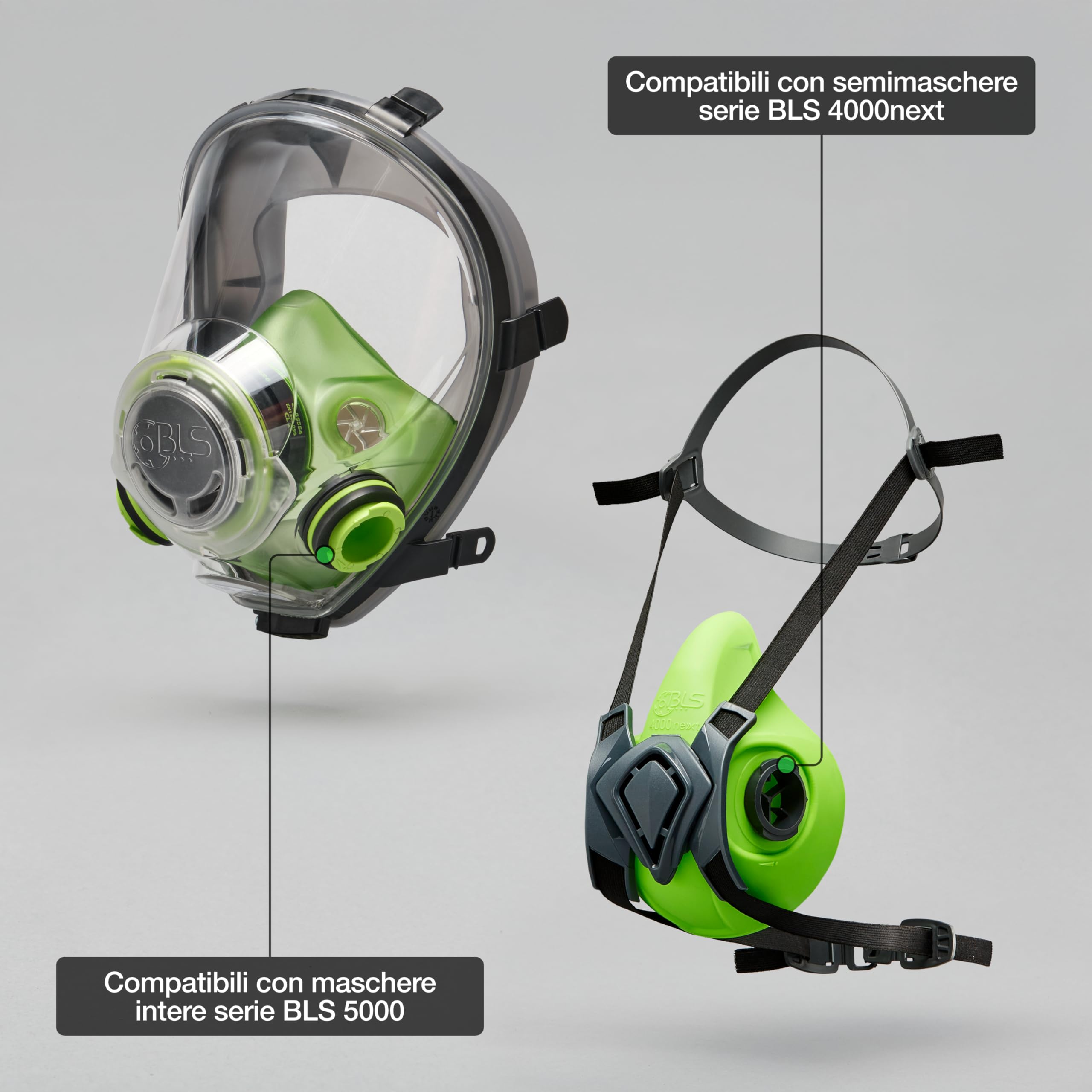 BLS 202 P3 R D Filtri Sostituibili con Attacco a Baionetta b-lock, Compatibili con Semimaschere e Maschere Intere BLS. Per Polveri, Falegnameria, Edilizia, Saldatura e Fai da Te