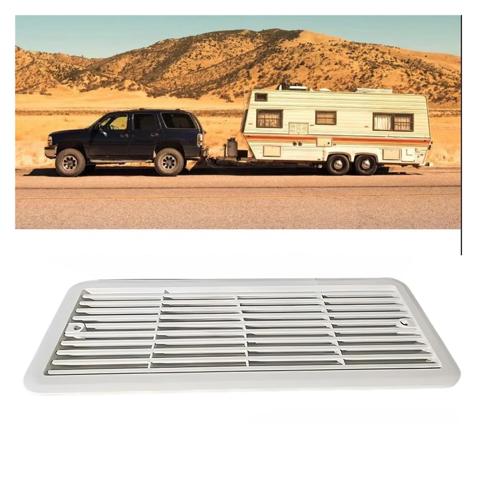1PC Caravan Motorhome Cichy RV Boczny wentylator wentylacyjny 483x86mm RV Lodówka Wentylator wyciągowy
