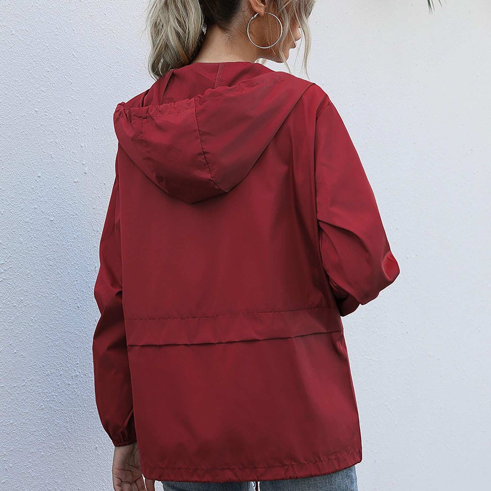 Impermeabile Da Donna Giacca Antipioggia Leggera A Con Cappuccio Per Esterni Giubbotti Impermeabili Trasparente Giubbino Antivento Pioggia Anti Womens Rain Jacket Moto Completo Vento