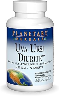 Planetary Herbals Uva Ursi Diurite, Botanical Support for Fluid Balance*, 780 mg - 72 Tablets