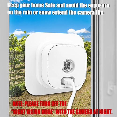 Miniatura 3 de Paquete de 2 soportes de ventana compatibles con Blink Mini para interiores, soporte de pared de vidrio para cámara de un solo panel para ventanas y