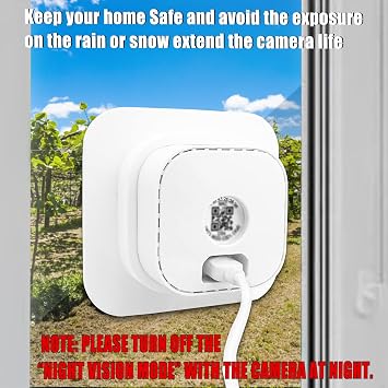 2 Pack Window Mount Compatible with Blink Mini Indoor, Secured Camera Glass Wall Holder for Single Pane Glass Windows/Doors for Outside Security Monitoring,White